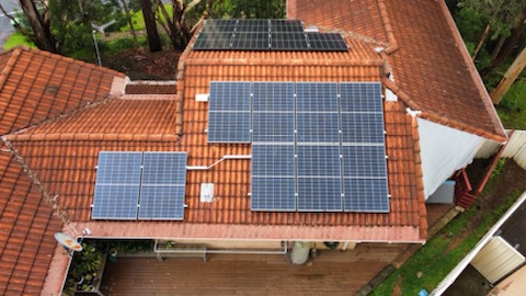 Drone photo of solar panels
